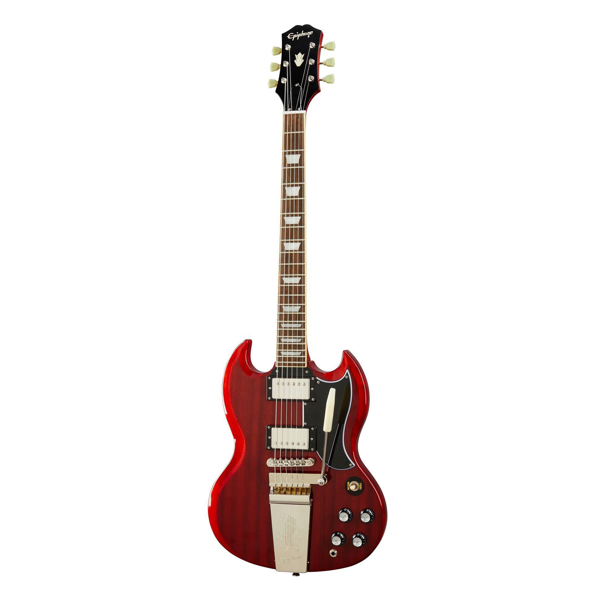 Se Epiphone SG Standard 61 Maestro Vibrola Vintage Cherry hos Allround Musik