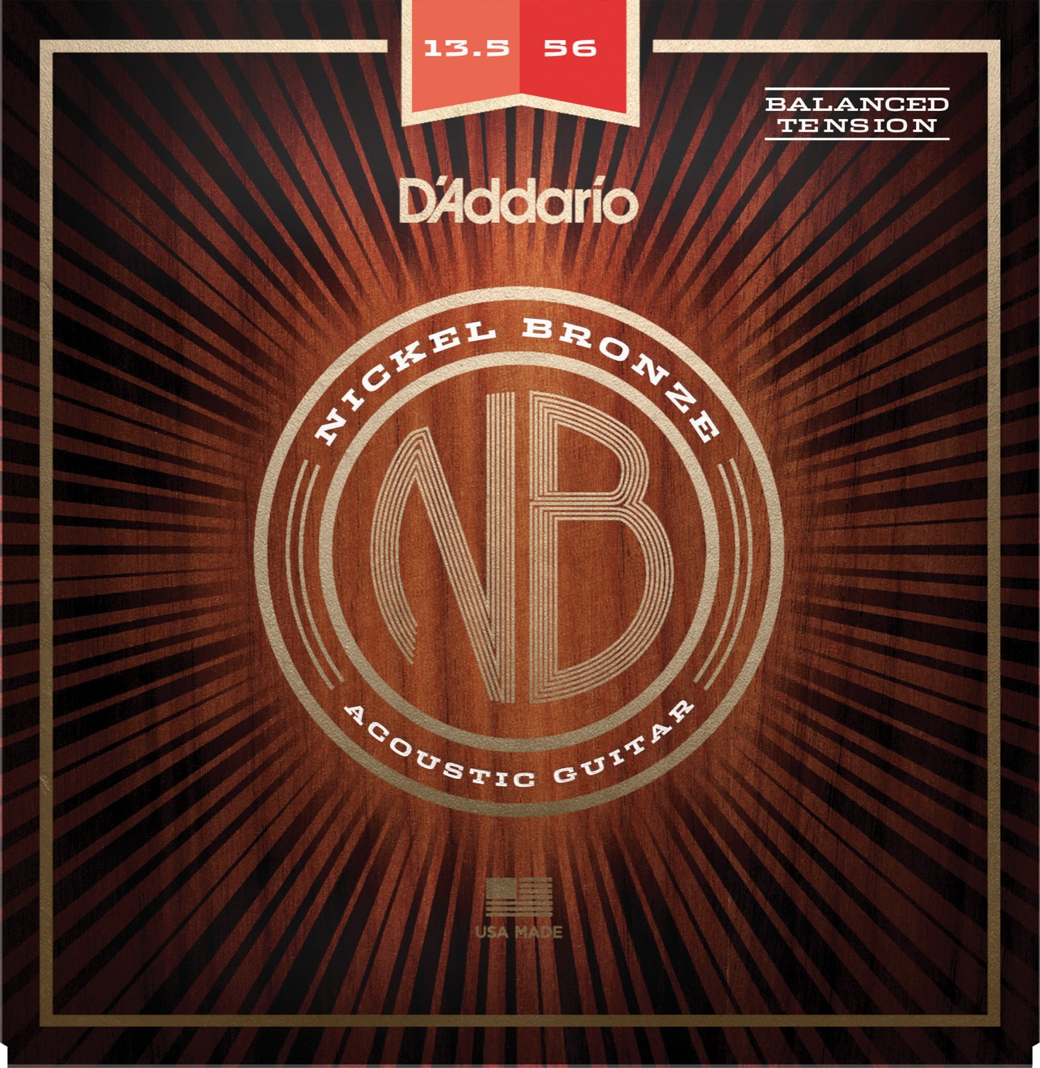 Se D'Addario NB13556BT Nickel Bronze Western Set 13.5-56 (Medium, Balanced Tension) hos Allround Musik
