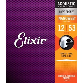 Elixir Nanoweb 80/20 Bronze 12-53 Light (11052)
