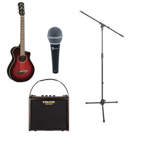 Lille PA-Pakke Nux AC-25 akustisk guitar-forstrker + Yamaha APX-T2 DRB