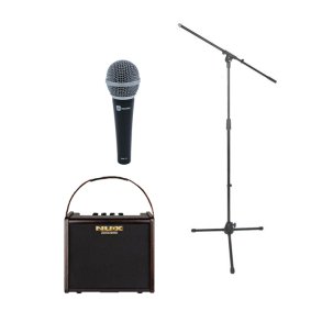 Small PA Package Nux AC-25 acoustic guitar amplifier