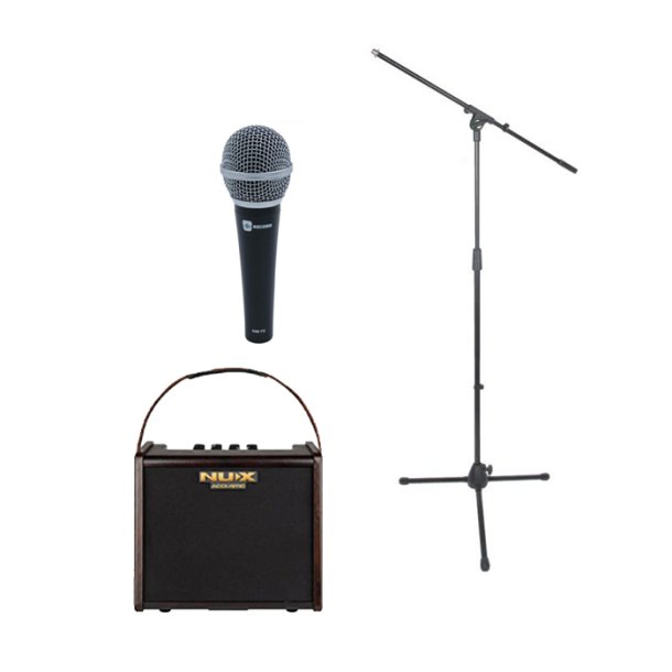 Small PA Package Nux AC-25 acoustic guitar amplifier