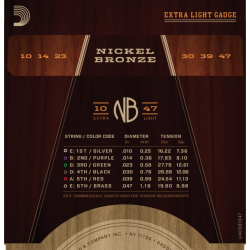 D'Addario NB1047 Nickel Bronze 10-47