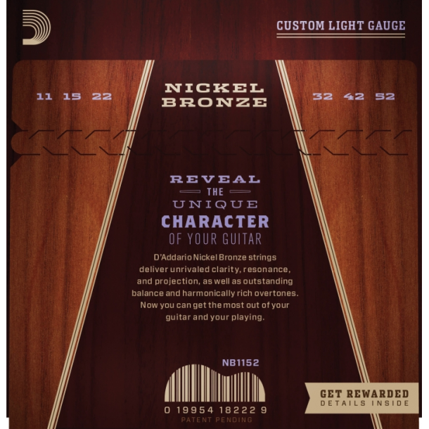 D'Addario NB1152 Nickel Bronze 11-52