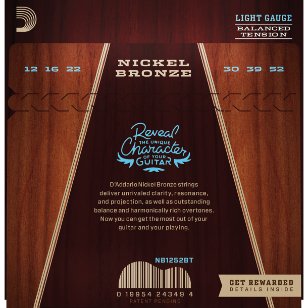 D'Addario NB1252BT Nickel Bronze Balanced Tension