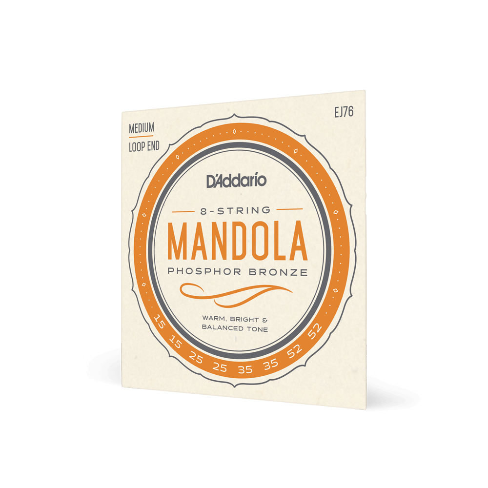 Accessoire pour guitare D'Addario Phosphor Bronze EJ76 15-52 - Jeu de cordes mandole