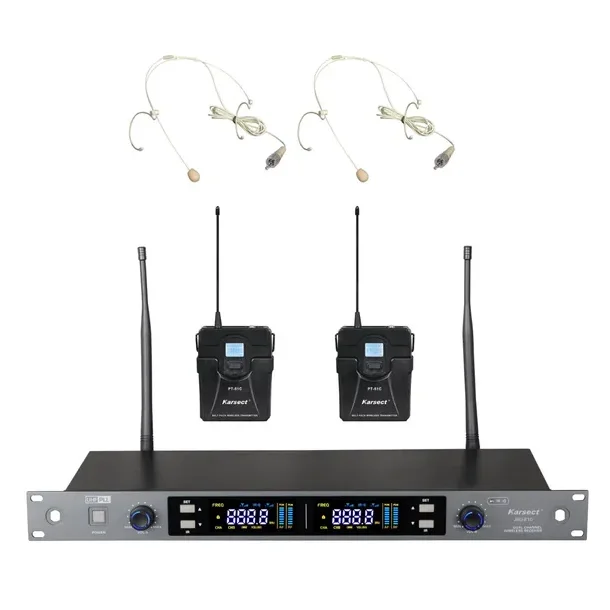 Karsect JRU810-PT51C-HT3A Wireless 2 x thin headset microphone set