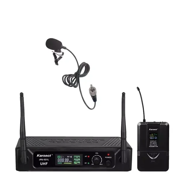 Karsect JRU-521L/PT-527C/LT-11A wireless clamp microphone set