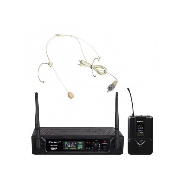 Karsect JRU-521L/PT-527C/HT-3A wireless thin headset microphone set