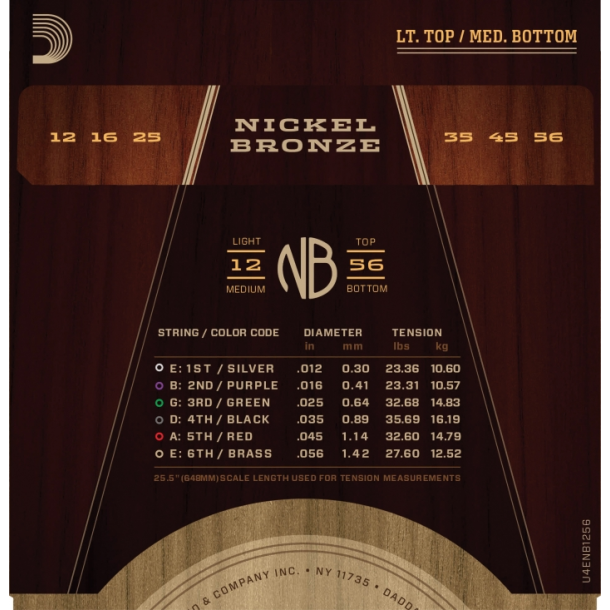 D'Addario NB1256 Nickel Bronze 12-56