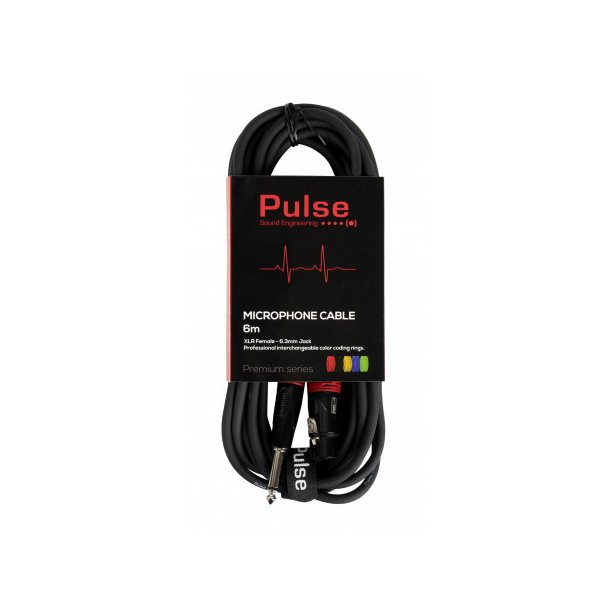 Pulse 6.3 mm Jack microphone cable 6 m XLR-F - 6m
