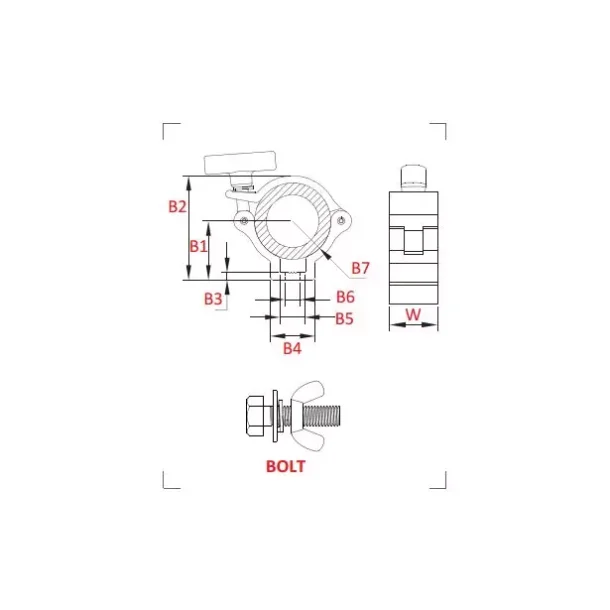 Light Duty Half Coupler 50MM Alu
