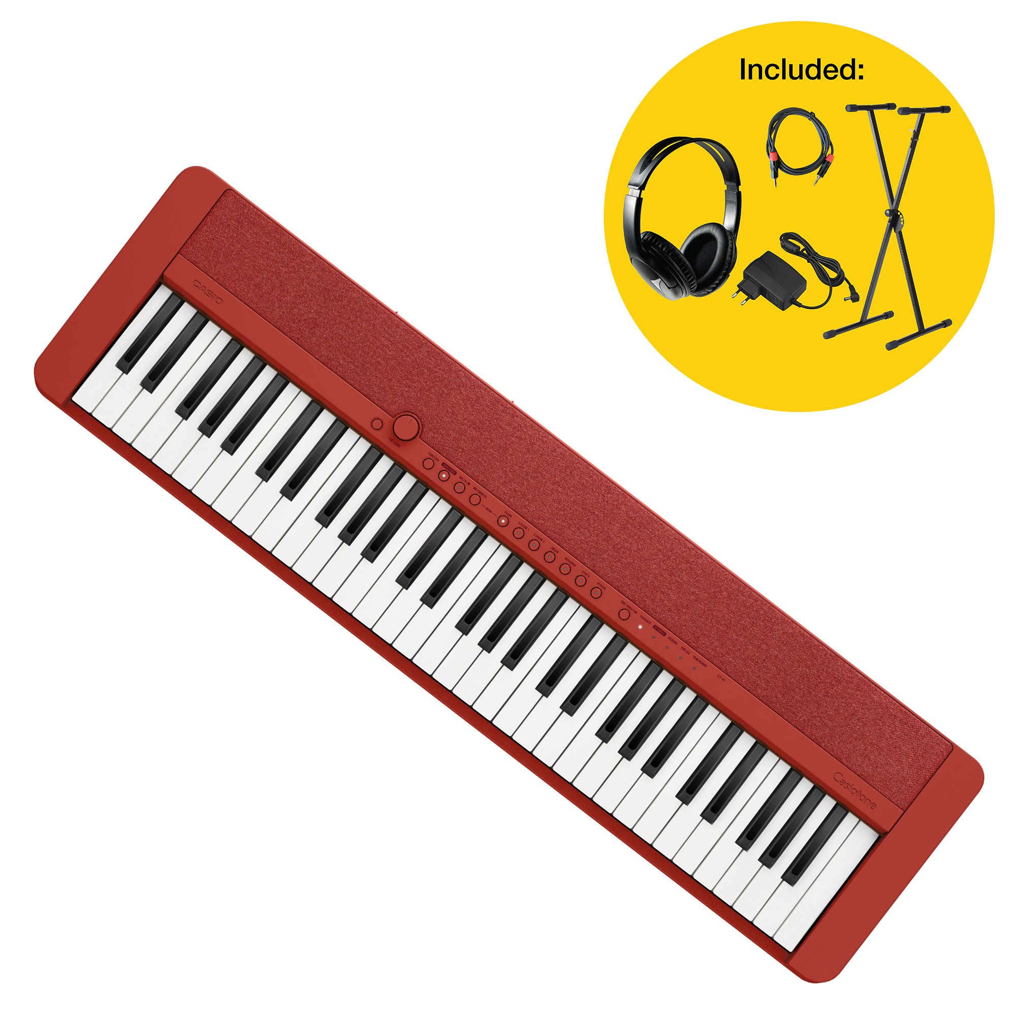 Casio red keyboard top