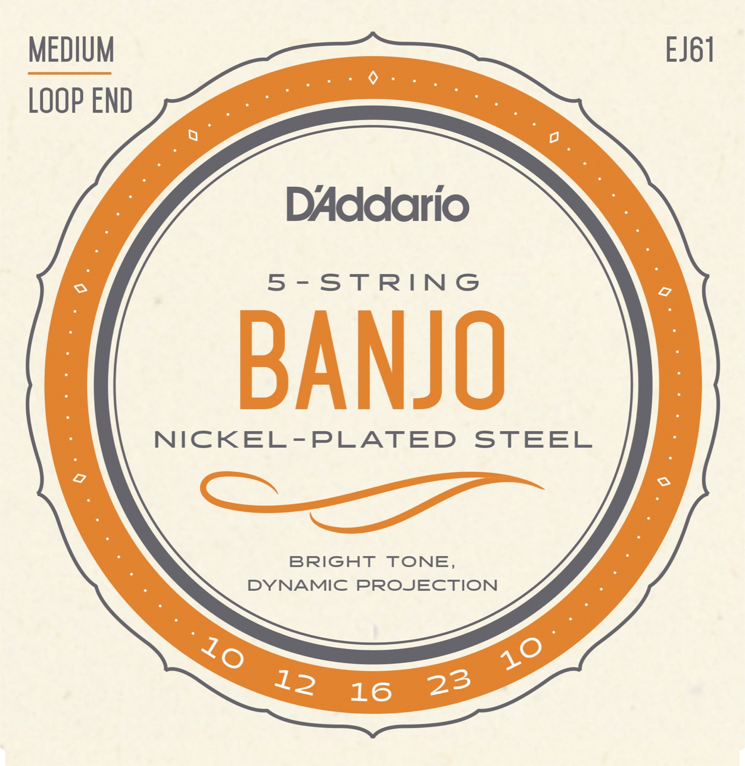 DAddario EJ61 Medium 5-streng Banjo Sæt Strenge