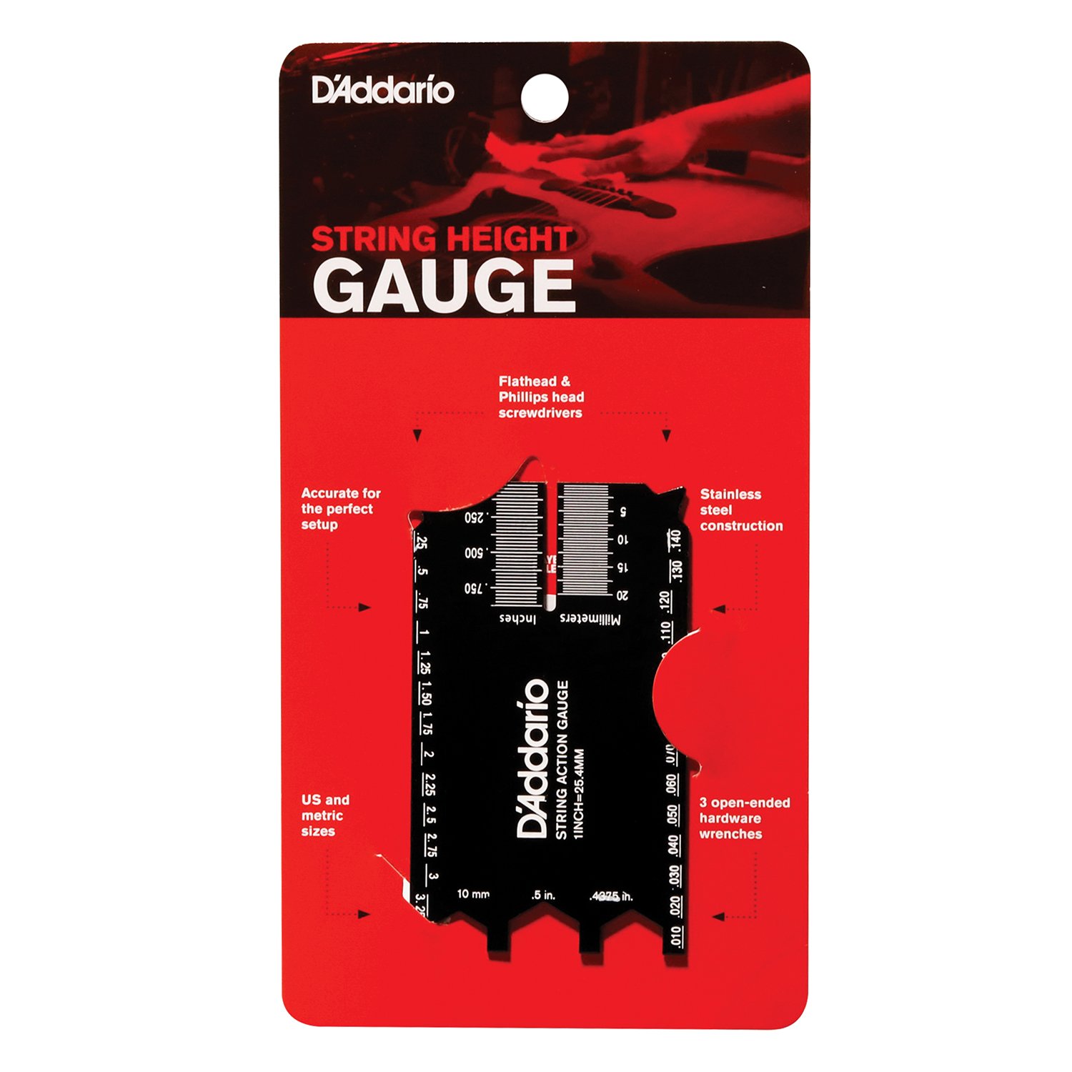 DAddario PW-SHG-01 PW Guitar String Height Gauge