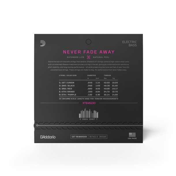 D'Addario Fretted XTB45130