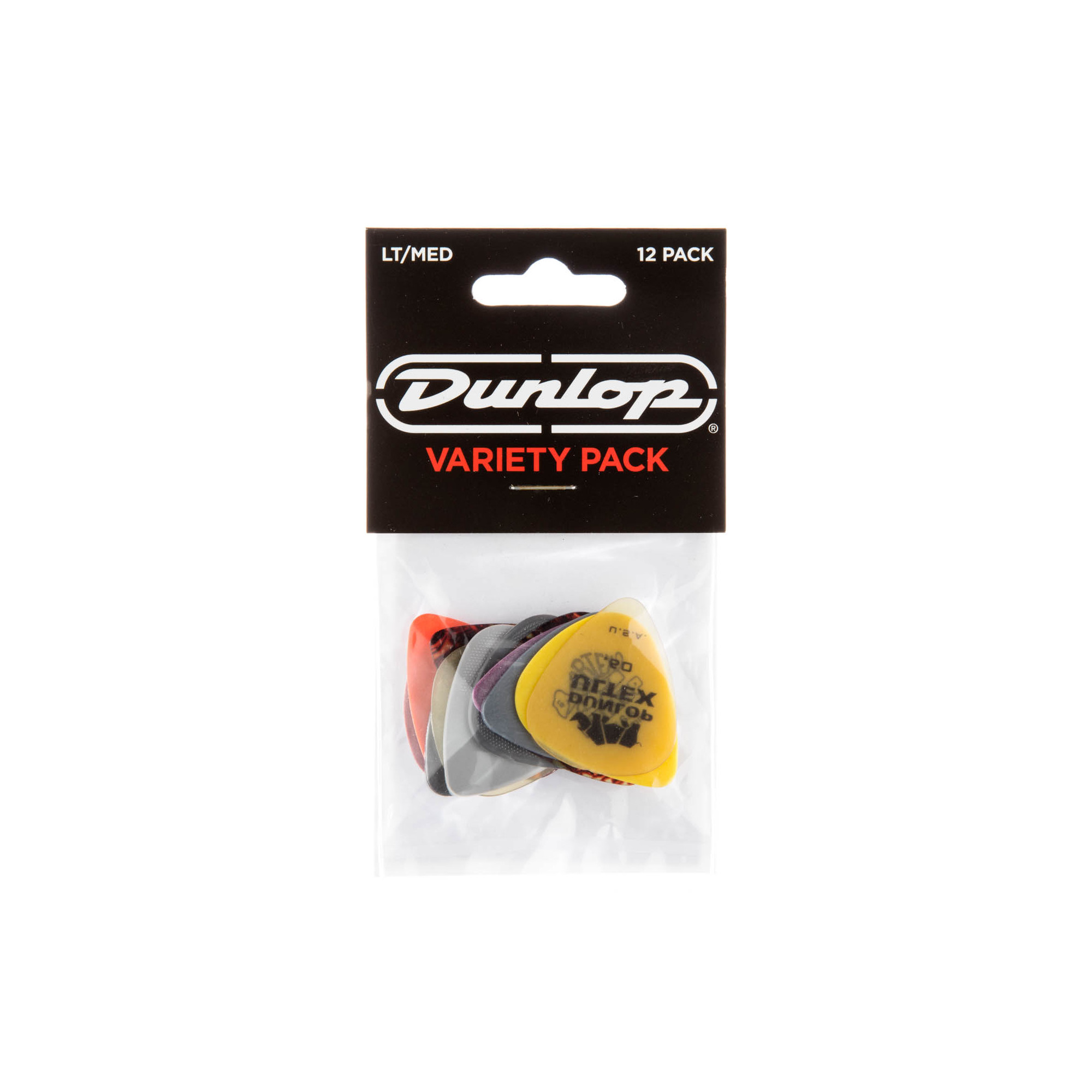 Se Dunlop PVP101 Plektre 12 stk. Blandet (Light/Medium) hos Allround Musik