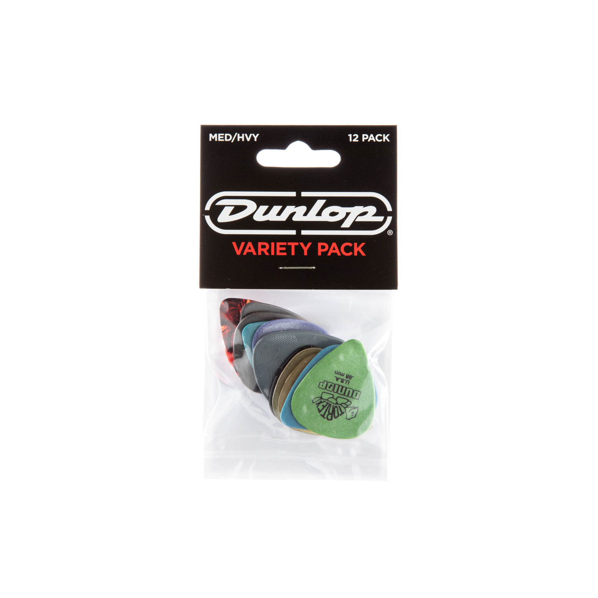 Se Dunlop 12-PVP102 Plektre 12 stk. (Medium/Heavy) hos Allround Musik