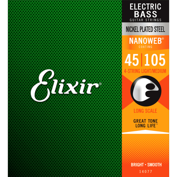 Elixir Nanoweb 14077 45-105 Medium + 130tw 5 string bass kit