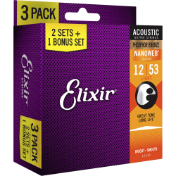 Elixir Nanoweb 16545 12-53 Light 3 pack