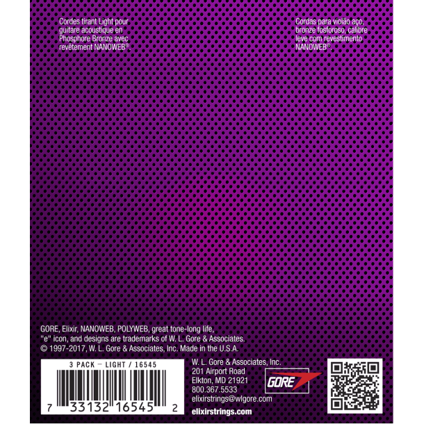 Elixir Nanoweb 16545 12-53 Light 3 pack