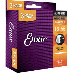 Elixir Nanoweb 16546 13-56 Medium 3 pack