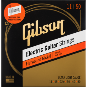 Gibson 11 - 50 Flatwound Electric Guitar Strings Ultra Light
