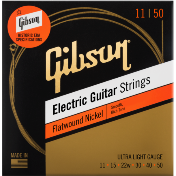 Gibson 11 - 50 Flatwound Electric Guitar Strings Ultra Light