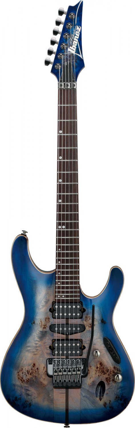 Ibanez S1070PBZ-CLB (Cerulean Blue Burst) Electric Guitar, S Premium. 