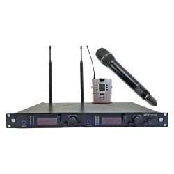 JTS trdls mikrofonst med hndholdt og beltpack, 2 kanaler 75 MHz Wideband