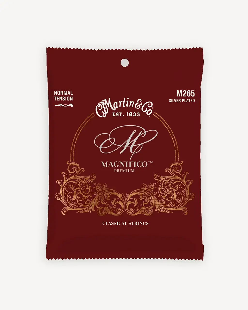 Martin M265 Magnifico Normal Tension Silverplated Tie End Strenge til spansk guitar Allround Musik