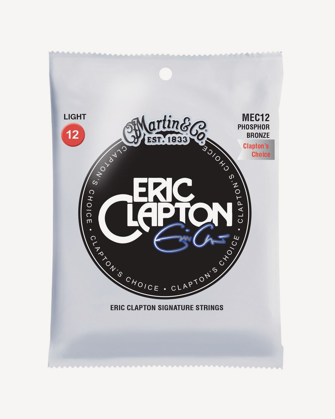 Køb Martin MEC12 Claptons Choice Light (.012 - .054) 92/8 Phosphor Bronze - Pris 55.00 kr.