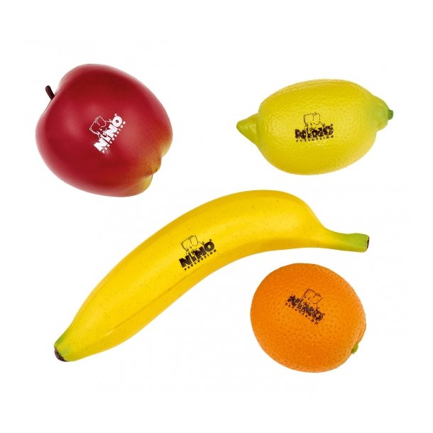 NINO Percussion NINOSET100 Fruit Shaker sortiment, 4 stk.