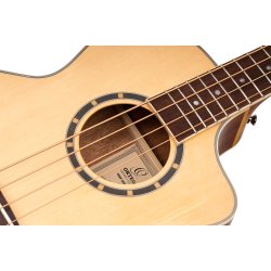 Ortega D7CE-4 4-str. Akustisk bas med pickup, Cutaway, Natur