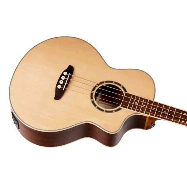 Ortega D7CE-4 4-str. Akustisk bas med pickup, Cutaway, Natur