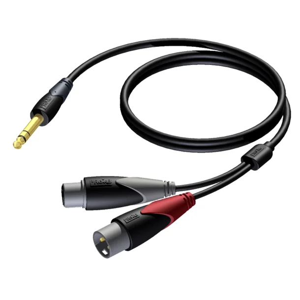 ProCab XLR han &amp; hun > Jack stereo - insert-kabel 3 m (CLA709-3)
