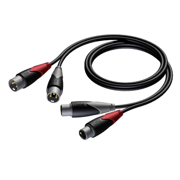 ProCab 2 x XLR hun > 2 x XLR han - signalkabel 1,5 m (CLA710-1,5)