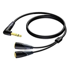 ProCab Jack vinkel stereo > 2 x Jack hun stereo - 1,5 m (CLA720-1,5)