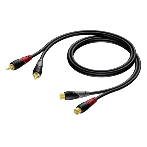 ProCab 2 x RCA hun > 2 x RCA han - 1,5 meter (CLA850-1,5)