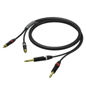 ProCab signalkabel 2 x Jack > 2 x RCA - 1,5 m (PRA631-1,5)