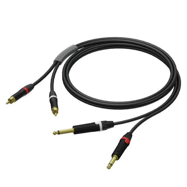 ProCab signalkabel 2 x Jack > 2 x RCA - 1,5 m (PRA631-1,5)