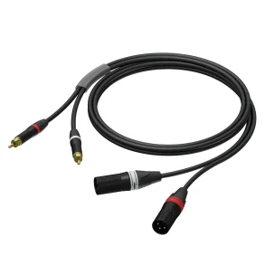 ProCab signalkabel 2 x XLR>2 x RCA - 1,5 m (PRA701-1,5)