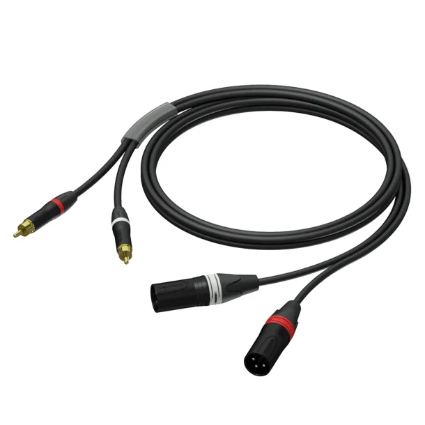 ProCab signalkabel 2 x XLR>2 x RCA - 1,5 m (PRA701-1,5)