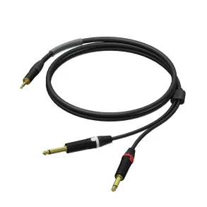 ProCab MiniJack 3,5 mm stereo > 2 x Jack - 1,5 meter (PRA713-1,5)