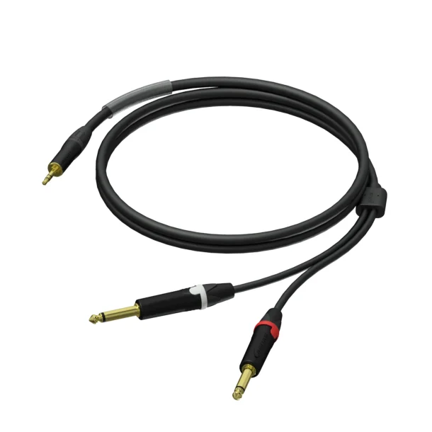 ProCab MiniJack 3,5 mm stereo > 2 x Jack - 1,5 meter (PRA713-1,5)