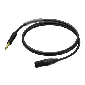 ProCab kabel Neutrik XLR han > Jack stereo - 1,5 meter (PRA724-1,5)
