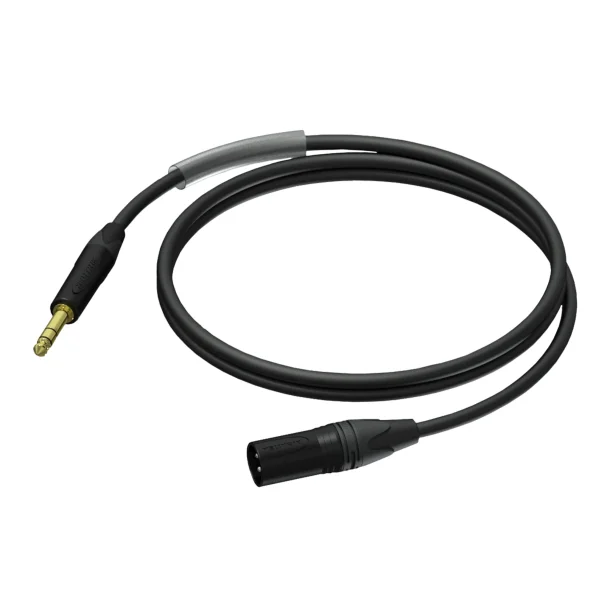 ProCab kabel Neutrik XLR han > Jack stereo - 1,5 meter (PRA724-1,5)