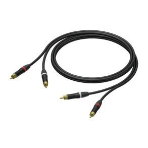 ProCab 2 x RCA han > 2 x RCA han - signalkabel 0,5 m (PRA800-0,5)