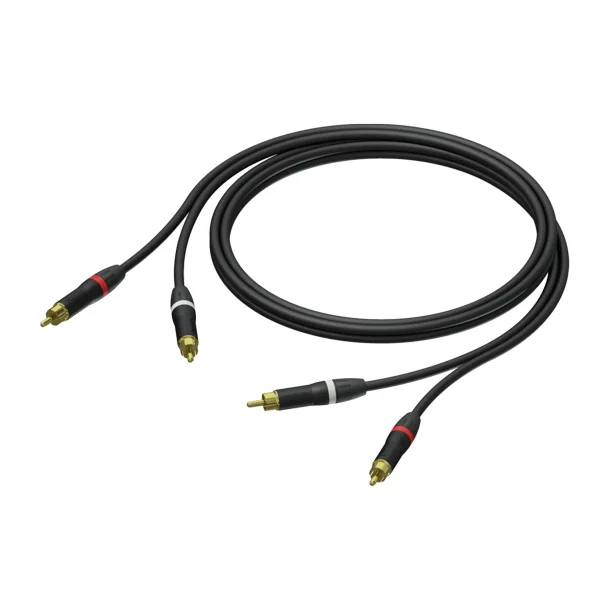 ProCab 2 x RCA han > 2 x RCA han - signalkabel 1,5 m (PRA800-1,5)