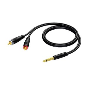 ProCab Jack mono > 2 x RCA - 3 meter (REF715-3)
